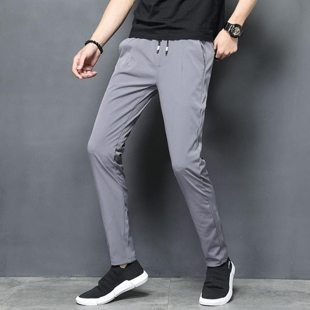 2020 Summer Men Sweatpants Warm thin Pants Loose Elastic Waist Pants Casual Pants Trousers Big Plus Size 38