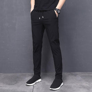 2020 Summer Men Sweatpants Warm thin Pants Loose Elastic Waist Pants Casual Pants Trousers Big Plus Size 38