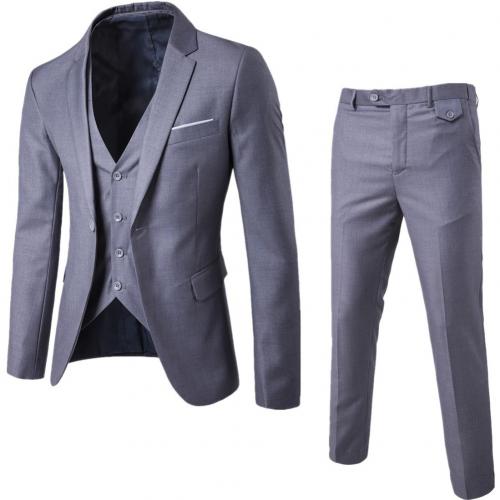 3Pcs/Set Luxury Plus Size Men Formal Business Vest Jacket Tuxedos Wedding Suit