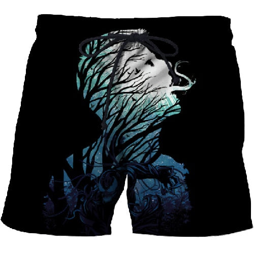 BIANYOLONG 2019 men shorts Men Beach Shorts Short Homme Spider Venom 3D Print Quick Dry Drawstring Boardshort Fitness Trouser