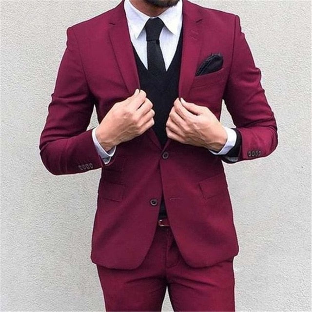 Beige Mens Suits Three Piece Jacket Pants Vest Custom Slim Fit Male Blazer Wedding  Groom Tuxedos men suit