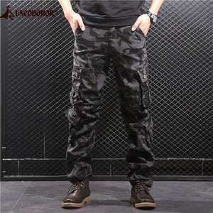 Camouflage Cargo Pants Men Multi Pocket Cotton Military Camo Pants Army Track Trousers Male Streetwear Overalls Pantalon Homme