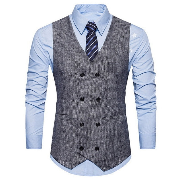 Fashion3 Pieces Business Blazer +Vest +Pants Suit Sets Men Autumn Fashion Solid Slim Wedding Set Vintage Classic Blazers Male