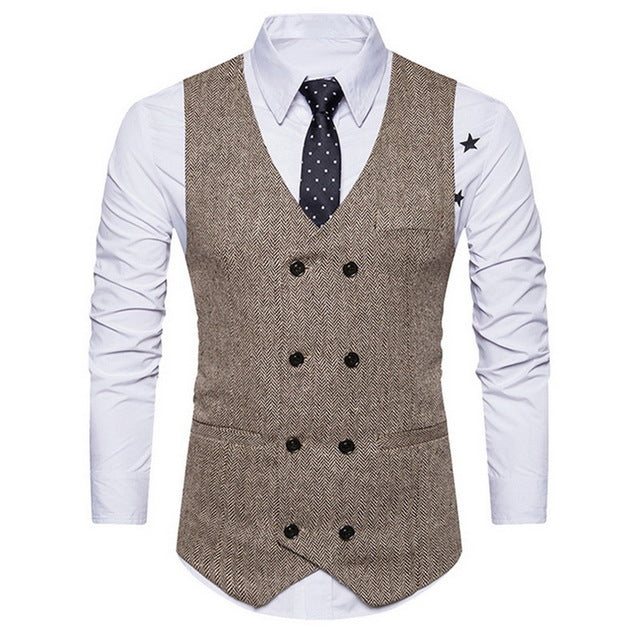 Fashion3 Pieces Business Blazer +Vest +Pants Suit Sets Men Autumn Fashion Solid Slim Wedding Set Vintage Classic Blazers Male