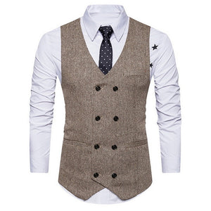 Fashion3 Pieces Business Blazer +Vest +Pants Suit Sets Men Autumn Fashion Solid Slim Wedding Set Vintage Classic Blazers Male