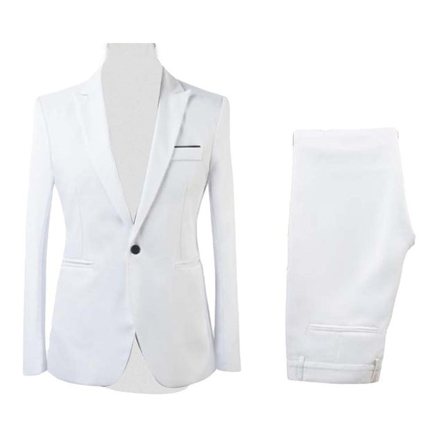 Formal Mens Suits with Pants Men's Blazer  Wedding Male Groom Tuxedos suit Prom (Jacket+Pants) costume homme