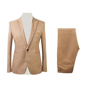 Formal Mens Suits with Pants Men's Blazer  Wedding Male Groom Tuxedos suit Prom (Jacket+Pants) costume homme