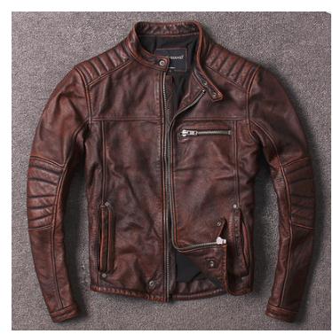 Free shipping.New style mens cowhide clothes,quality biker leather Jacket,fashion black genuine Leather coat.homme slim,sales