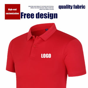 High-end customization POLO shirt custom work POLO short sleeve team high quality quick-drying shirt Adult and children sizes