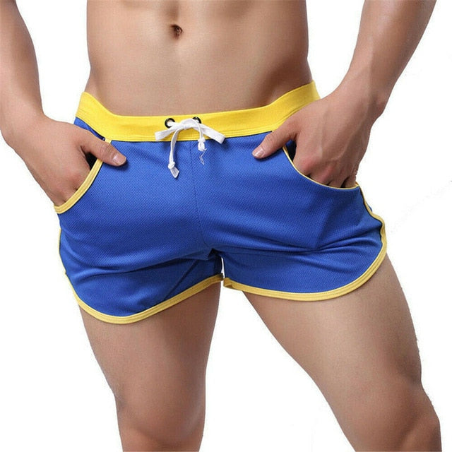Hot Men Board Shorts Summer Beach Casual Loose Elastic Waist Sexy Comfort Athletic Gym Sports Training Swimwear Short Pants
