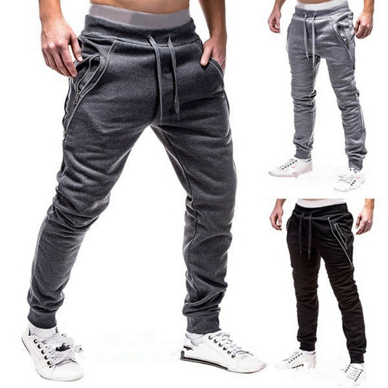 Laamei 2020 Male New Fashion Hip Pop Pants Men Sweatpants Slacks Casual Elastic Joggings Sport Solid Baggy Pockets Trousers