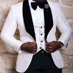 Latest Coat Pant Designs Beige Men Suit Prom Tuxedo Slim Fit 3 Piece Groom Wedding Suits For Men Custom Blazer Terno Masuclino