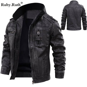 Leather Man Jackets Men Jacket Male Coats Winter Warm Cool Moto Motorcycle Outerwears European size Dropshipping