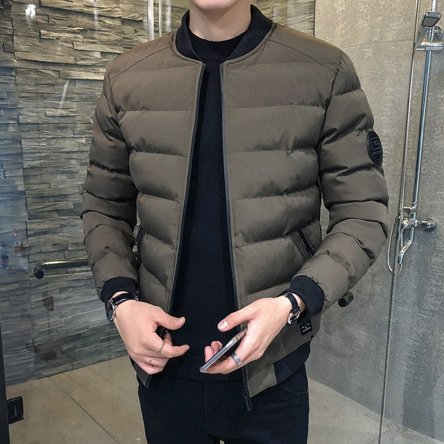 MRMT 2020 Brand Winter Men's Jackets Youth Thickened Short Slim Down Cotton Overcoat for Male Jacket Clothing