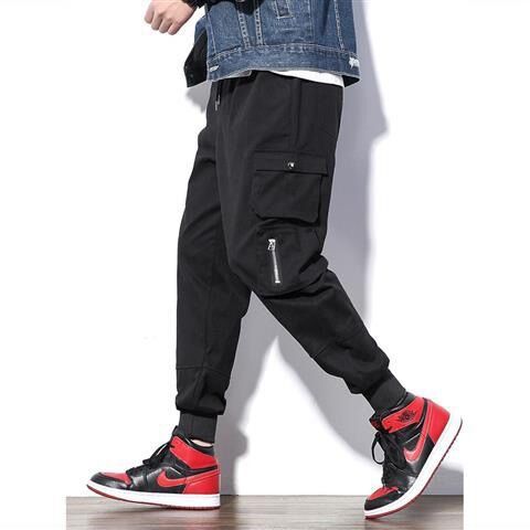 Men's Side Pockets Cargo Harem Pants 2020 Hip Hop Casual Male Tatical Joggers Trousers Fashion Casual Streetwear Pants