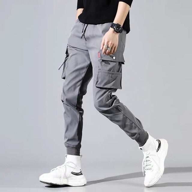 Men's Side Pockets Cargo Harem Pants 2020 Hip Hop Casual Male Tatical Joggers Trousers Fashion Casual Streetwear Pants