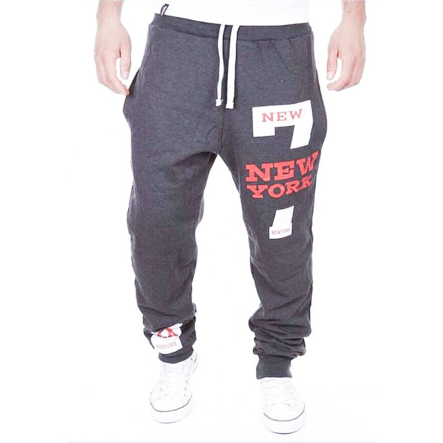 Mens Casual Pants Letter Print Sweatpants 2020 New Male Lace-up Loose Hip Trousers Joggers Track Cotton Pants