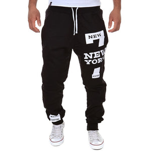 Mens Casual Pants Letter Print Sweatpants 2020 New Male Lace-up Loose Hip Trousers Joggers Track Cotton Pants