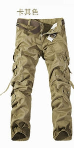 Military Tactical pants men Multi-pocket washed overalls men loose cotton pants male cargo pants for men trousers,size 28-42