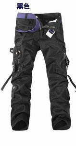 Military Tactical pants men Multi-pocket washed overalls men loose cotton pants male cargo pants for men trousers,size 28-42