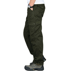 New 2019 Men Cargo Pants Multi Pockets Military Tactical Pants Men Outwear Streetwear Army Straight Slacks Casual Long Trousers