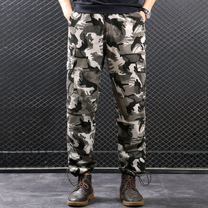 New 2019 Men Cargo Pants Multi Pockets Military Tactical Pants Men Outwear Streetwear Army Straight Slacks Casual Long Trousers