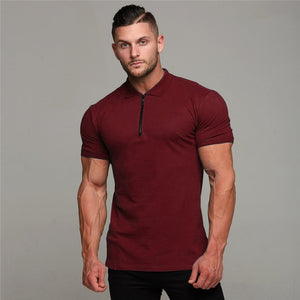 New Arrival Cotton Men Polo Shirt Tops Fashion Brand Plus Size Short Sleeve Gym Bodybuilding Fitness Polo Shirt Homme Camisa