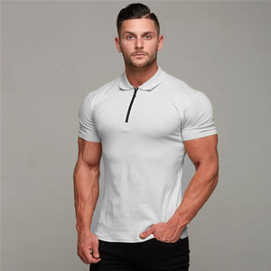 New Arrival Cotton Men Polo Shirt Tops Fashion Brand Plus Size Short Sleeve Gym Bodybuilding Fitness Polo Shirt Homme Camisa