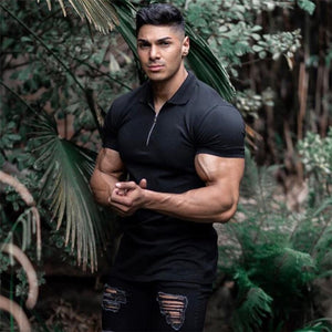 New Arrival Cotton Men Polo Shirt Tops Fashion Brand Plus Size Short Sleeve Gym Bodybuilding Fitness Polo Shirt Homme Camisa