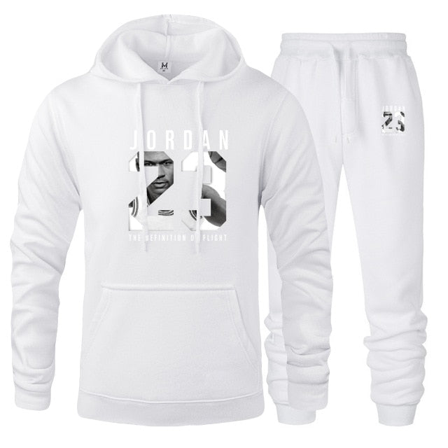 New Men Hoodies Suit Jordan 23 Tracksuit Sweatshirt Suit Fleece Hoodie+Sweat pants Jogging Homme Pullover 3XL Sporting Suit Male