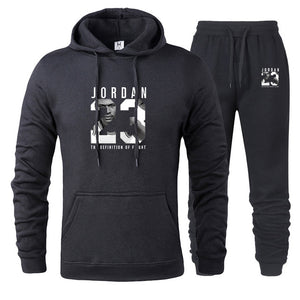 New Men Hoodies Suit Jordan 23 Tracksuit Sweatshirt Suit Fleece Hoodie+Sweat pants Jogging Homme Pullover 3XL Sporting Suit Male