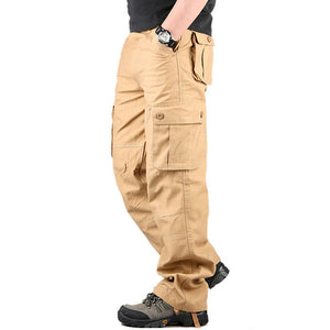 Overalls Men Cargo Pants Casual Multi Pockets Military Track Tactical Pants Pantalon Hombre Mens Sweatpants Straight Trousers