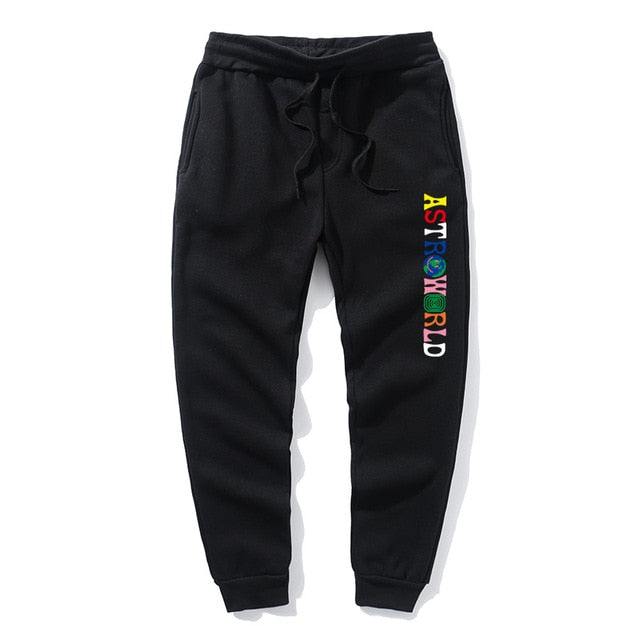 Quality Fleece trousers TRAVIS SCOTT ASTROWORLD Letter Printed Women Men Jogging Pants Hip hop Streetwear Men SweatpantS