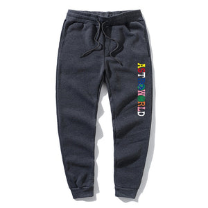Quality Fleece trousers TRAVIS SCOTT ASTROWORLD Letter Printed Women Men Jogging Pants Hip hop Streetwear Men SweatpantS
