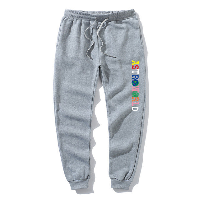 Quality Fleece trousers TRAVIS SCOTT ASTROWORLD Letter Printed Women Men Jogging Pants Hip hop Streetwear Men SweatpantS