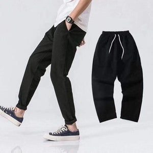 Streetwear Hip Hop Black Harem Pants Men Elastic Waist Punk Pants With Ribbons Casual Slim Jogger Pants Men Hip Hop Trousers