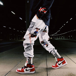 Streetwear Men's Multi Pockets Cargo Harem Pants Hip Hop Casual Male Track Pants Joggers Trousers Fashion Harajuku Men Pants