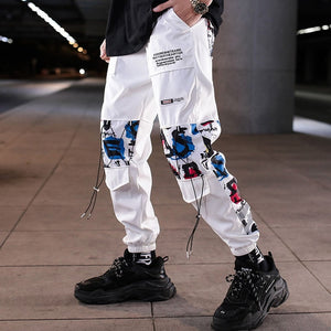 Streetwear Men's Multi Pockets Cargo Harem Pants Hip Hop Casual Male Track Pants Joggers Trousers Fashion Harajuku Men Pants