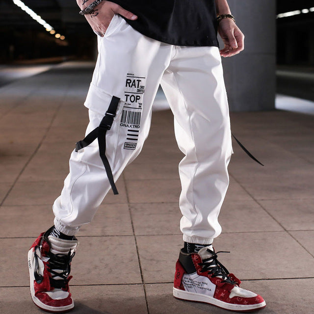 Streetwear Men's Multi Pockets Cargo Harem Pants Hip Hop Casual Male Track Pants Joggers Trousers Fashion Harajuku Men Pants