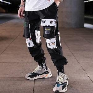 Streetwear Men's Multi Pockets Cargo Harem Pants Hip Hop Casual Male Track Pants Joggers Trousers Fashion Harajuku Men Pants