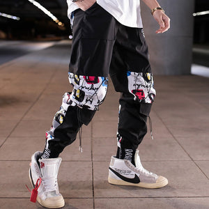 Streetwear Men's Multi Pockets Cargo Harem Pants Hip Hop Casual Male Track Pants Joggers Trousers Fashion Harajuku Men Pants