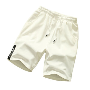 Summer Sports Shorts Men Cotton Quick-drying Swimming trunks Plus Size Casual Beach Shorts Solid Male Loose Drawstring Shorts