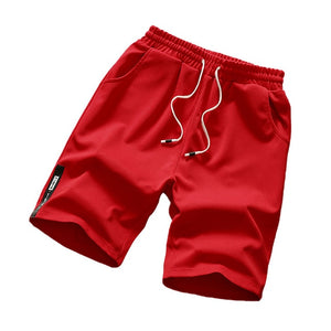 Summer Sports Shorts Men Cotton Quick-drying Swimming trunks Plus Size Casual Beach Shorts Solid Male Loose Drawstring Shorts