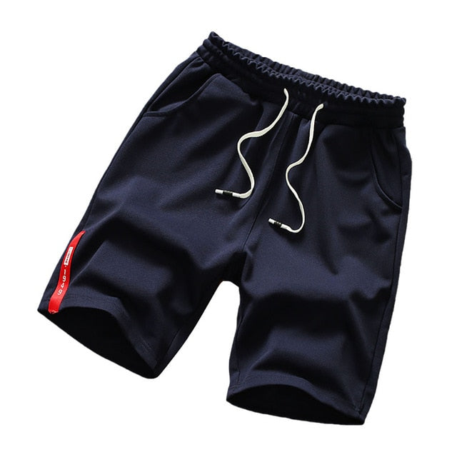 Summer Sports Shorts Men Cotton Quick-drying Swimming trunks Plus Size Casual Beach Shorts Solid Male Loose Drawstring Shorts