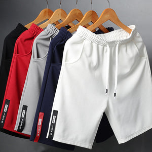 Summer Sports Shorts Men Cotton Quick-drying Swimming trunks Plus Size Casual Beach Shorts Solid Male Loose Drawstring Shorts