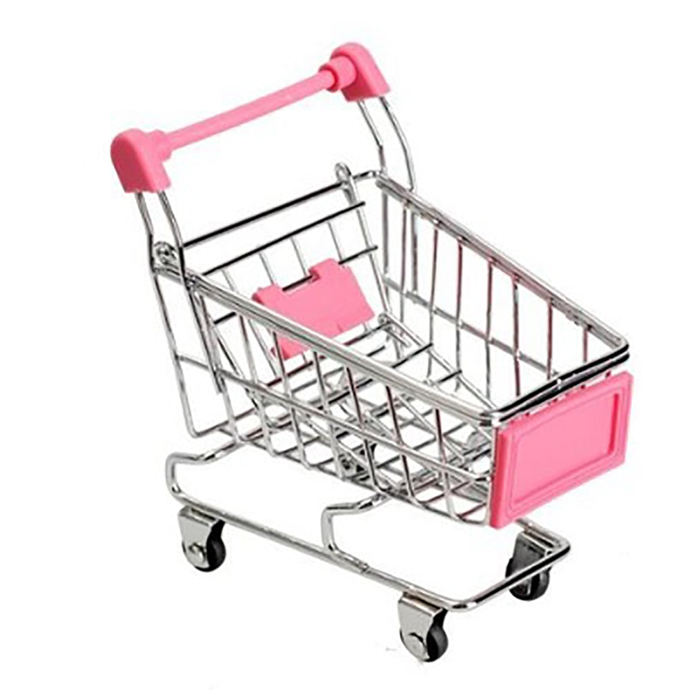 Creative Mini Children Handcart Simulation Small Supermarket Shopping Cart Utility Cart Pretend Play Toys Strollers Kids Gift