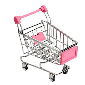 Creative Mini Children Handcart Simulation Small Supermarket Shopping Cart Utility Cart Pretend Play Toys Strollers Kids Gift