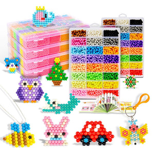 6 Colors 600PCS Water Beads Spray Animal Magic Beads Kit Balls Beads Puzzle Game Fun DIY 3D Puzzle Educational Toys For children