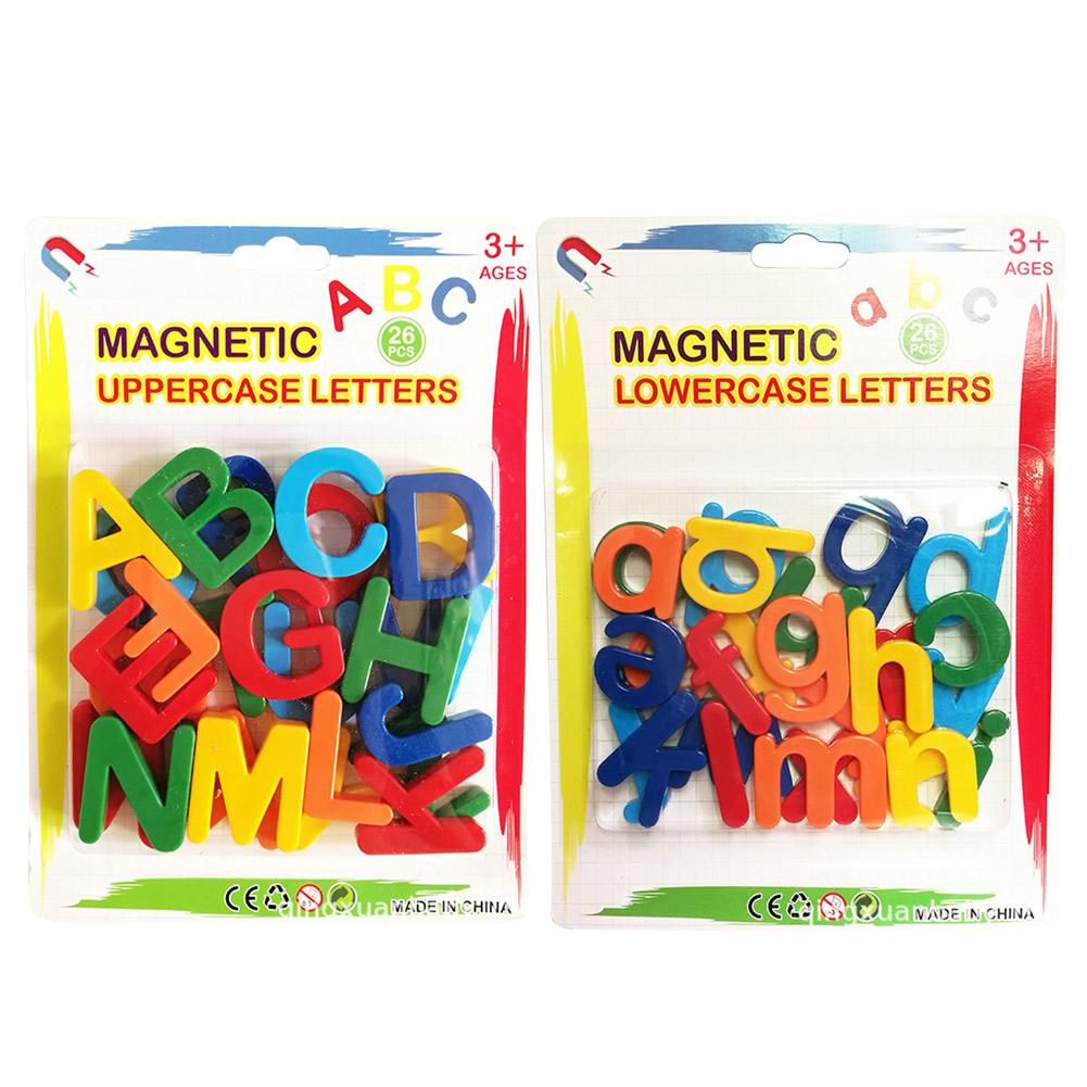 26pcs Magnetic Learning Alphabet Letters Plastic Refrigerator Stickers Toddlers Kids Learning Spelling Counting Educational Toys