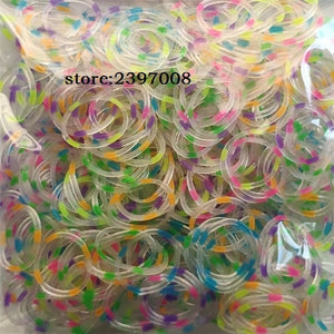 loom rubber bands bracelet for kids or hair rainbow rubber loom bands make woven bracelet DIY toys Xmas 2019 Gift